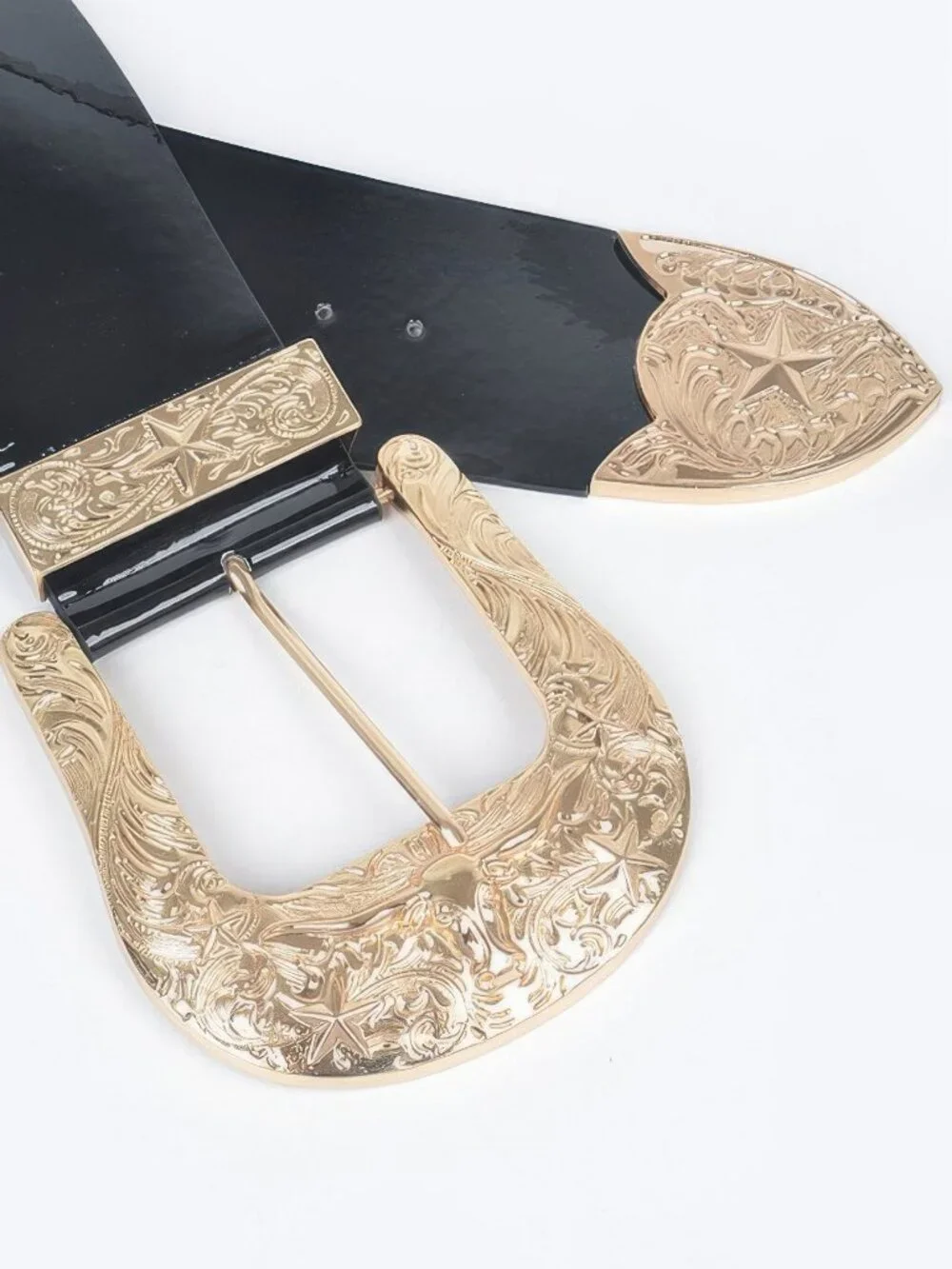 Oversized Multi Metal Waist Enamel Belt